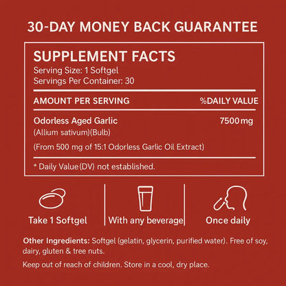 Aged Garlic Extract - 7500mg Odorless